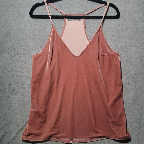 Abercrombie & Fitch Brown Velour Cami‎ Top Women's Size Medium - Picture 1 of 2